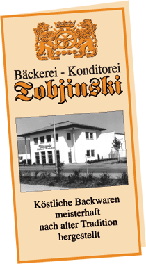 Flyer, Bäckerei Tobjinski, Berlin